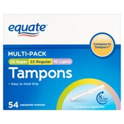 Equate Multipack Assorted Tampons, Unscented, 54 Ct